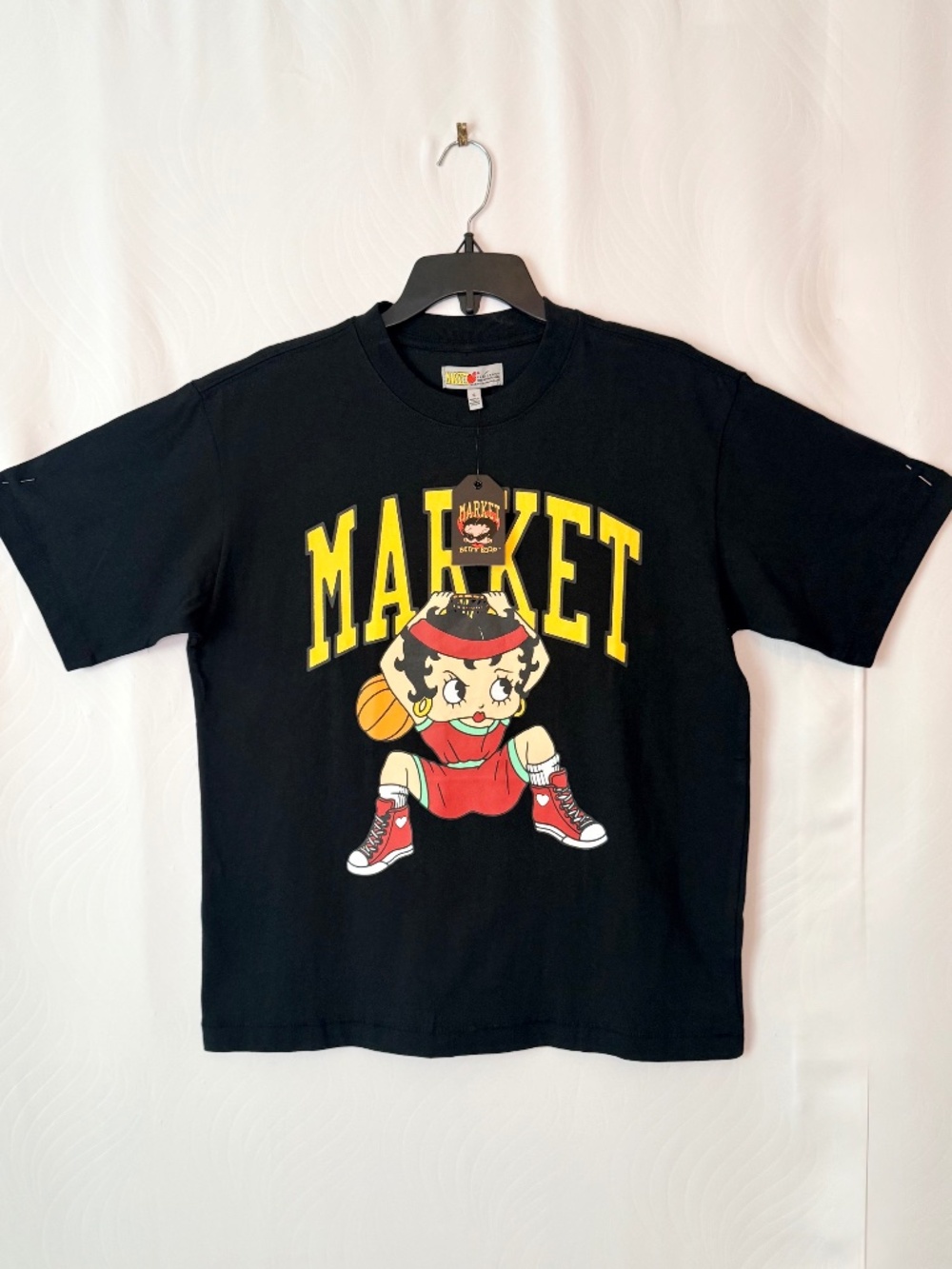 Market Betty Boop Basketball T-Shirt Black, S